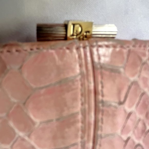 Christian Dior Authentic Pink Vintage Snakeskin Wallet - Picture 14 of 16